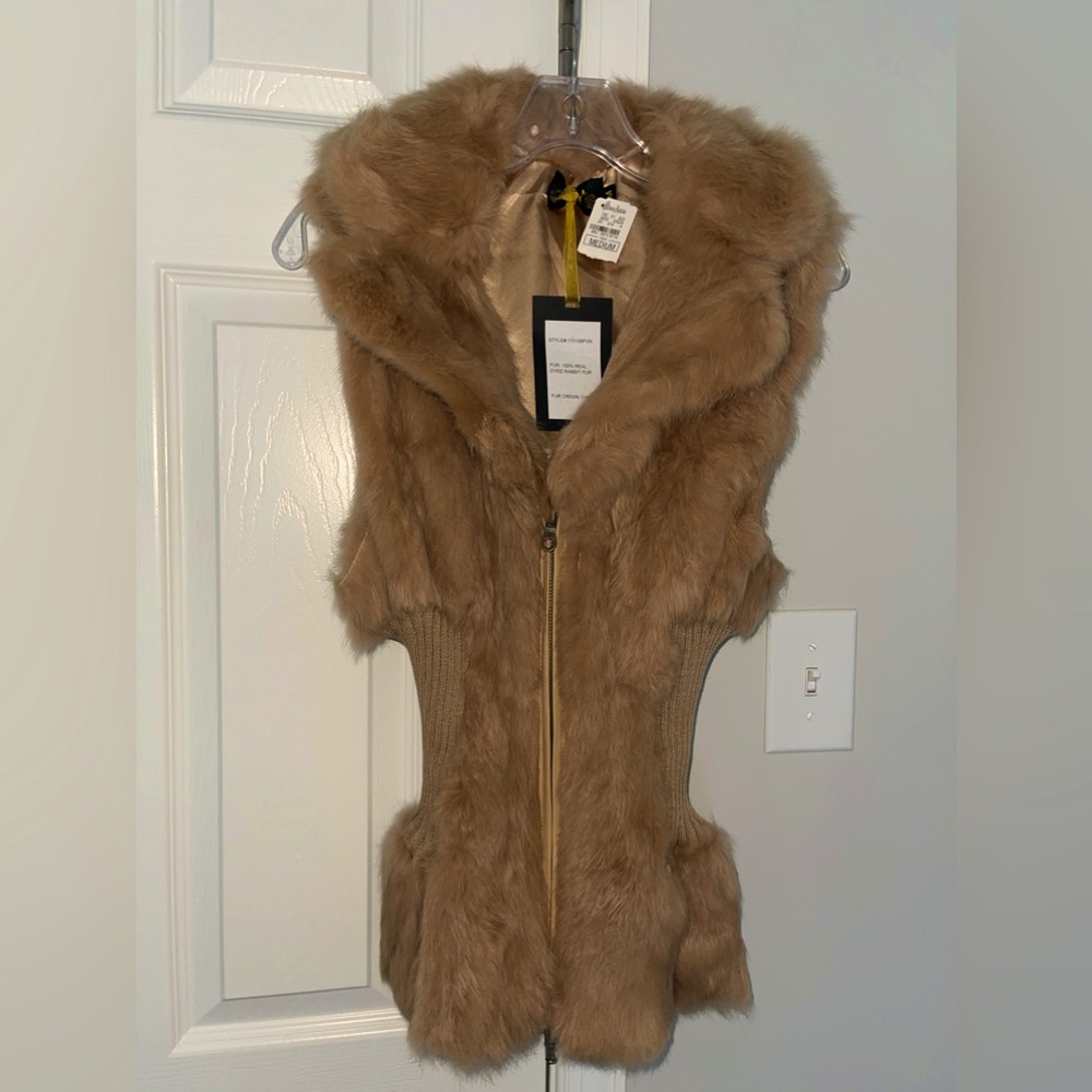 100% Real Rabbit Fur Vest ***** SOLD******
